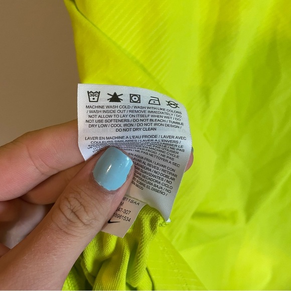 Tiger Woods Collection Men's Nike Golf‎ Polo size medium Bright Green/Yellow - Picture 8 of 10